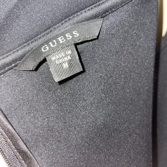 Guess Fit & Flare Black Dress with Portrait Neckline - Picture 4 of 4